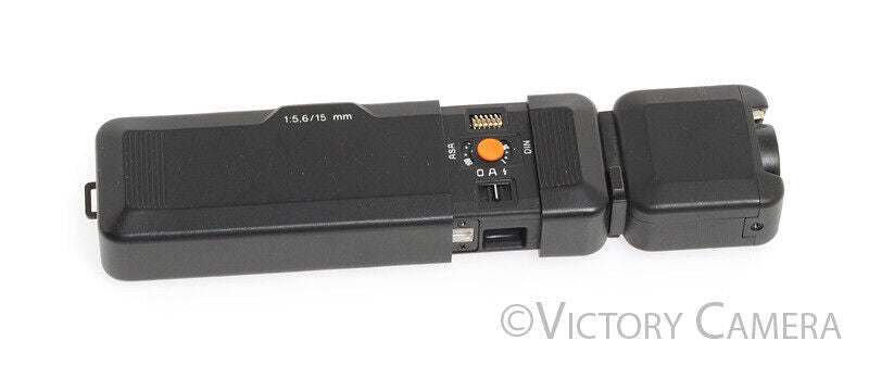 Minox EC Black Subminiature Spy Camera w/ Manual &amp; Flash Adapter -Clean in Case- - Victory Camera