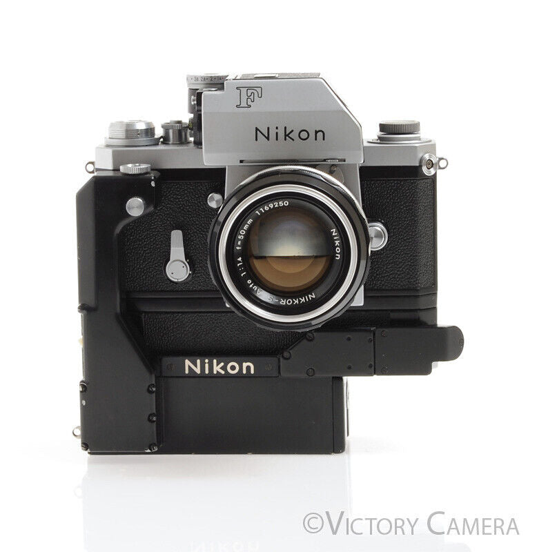 Nikon F Chrome Photomic FTN w/ F-36 Motordrive &amp; 50mm f1.4 Lens -Very Clean-