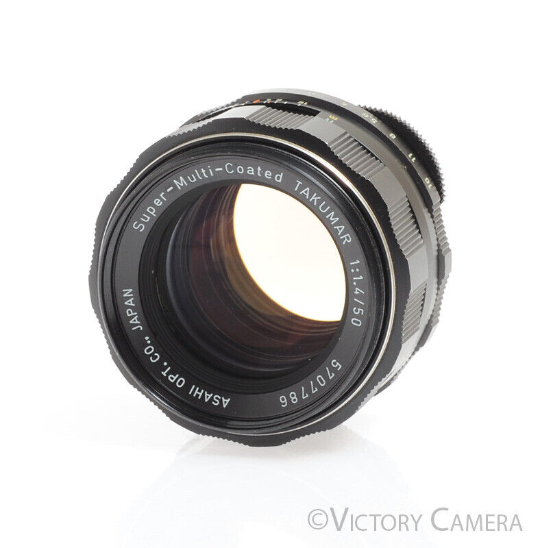 Pentax Super-Takumar 50mm F1.4 M42 Screw Mount Thorium Glass Lens -No