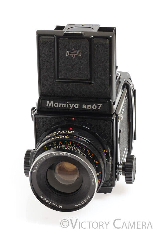 Mamiya RB67 Pro Camera w/ 90mm F3.8 Lens 120 Back WLVF -Clean, New Seals-