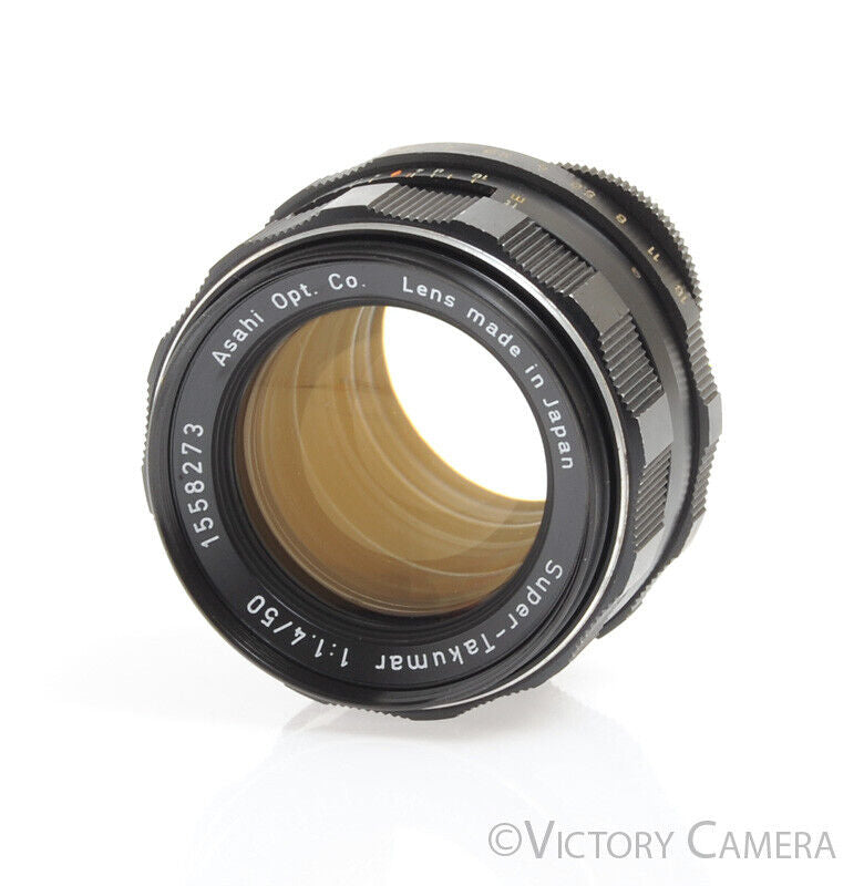 Pentax Super-Takumar 50mm F1.4 M42 Screw Mount Thorium Glass Standard Prime Lens - Victory Camera