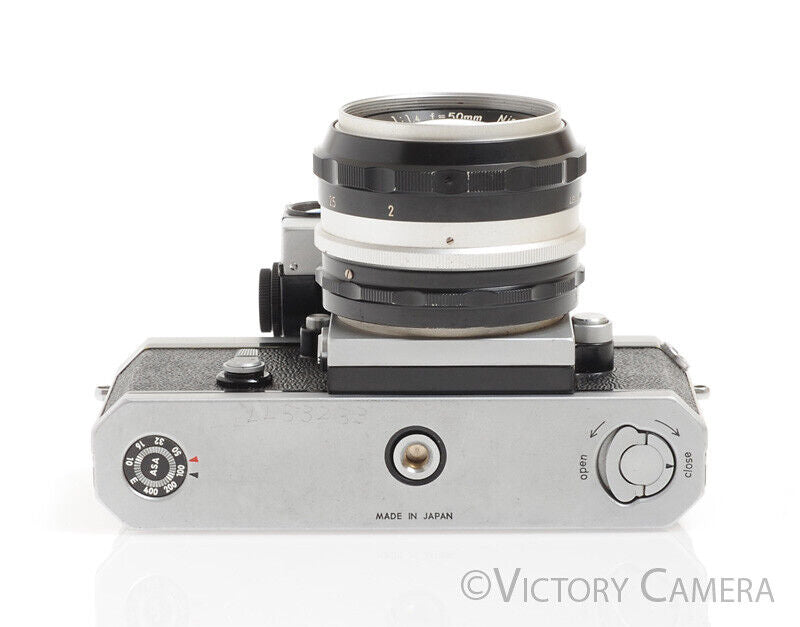 Nikon F Camera Body w/ Chrome FTN Photomic Prism &amp; 50mm f1.4 Lens -New Seals-