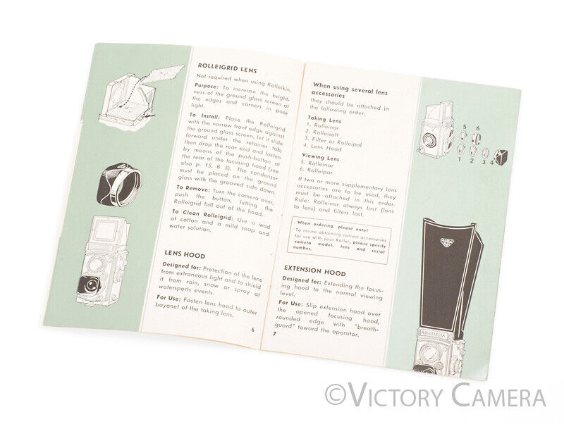 3x Rollei Rolleiflex Vintage Manual / Catalogs on The Practical Accessories [EXC] - Victory Camera