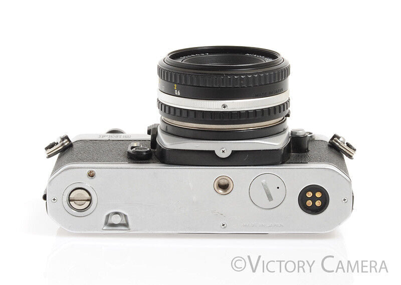 Nikon FM2 Chrome 35mm Film SLR w/ Nikon Series E 50mm f1.8 Lens -New Seals- - Victory Camera