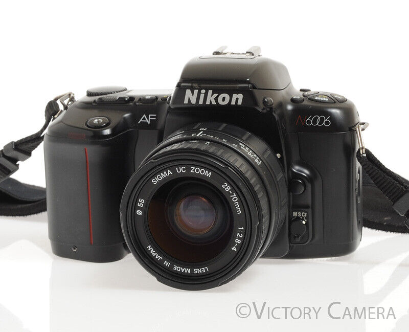 Nikon N6006 6000 AF Film SLR Camera w/ Sigma 28-70mm f2.8-4 Lens - Victory Camera
