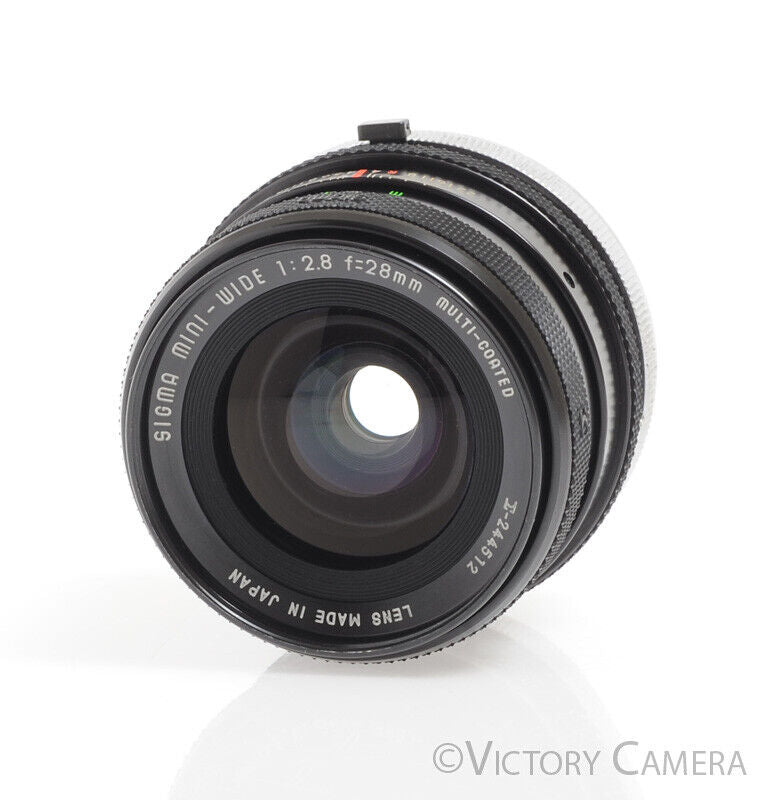 Sigma Mini-Wide 28mm f2.8 MC Manual Focus Wide Angle Prime Canon FD Lens