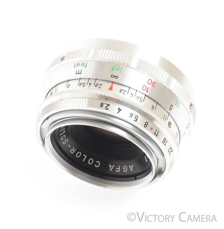 Agfa Color-Solinar 50mm f2.8 Standard Lens for Ambi Silette -Clean in Bubble- - Victory Camera