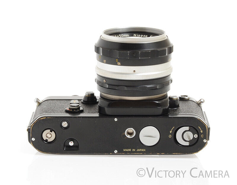 Nikon F2 Black w/ Nikkor-S 50mm f1.4 lens and Eyelevel Finder -Clean, New Seals-
