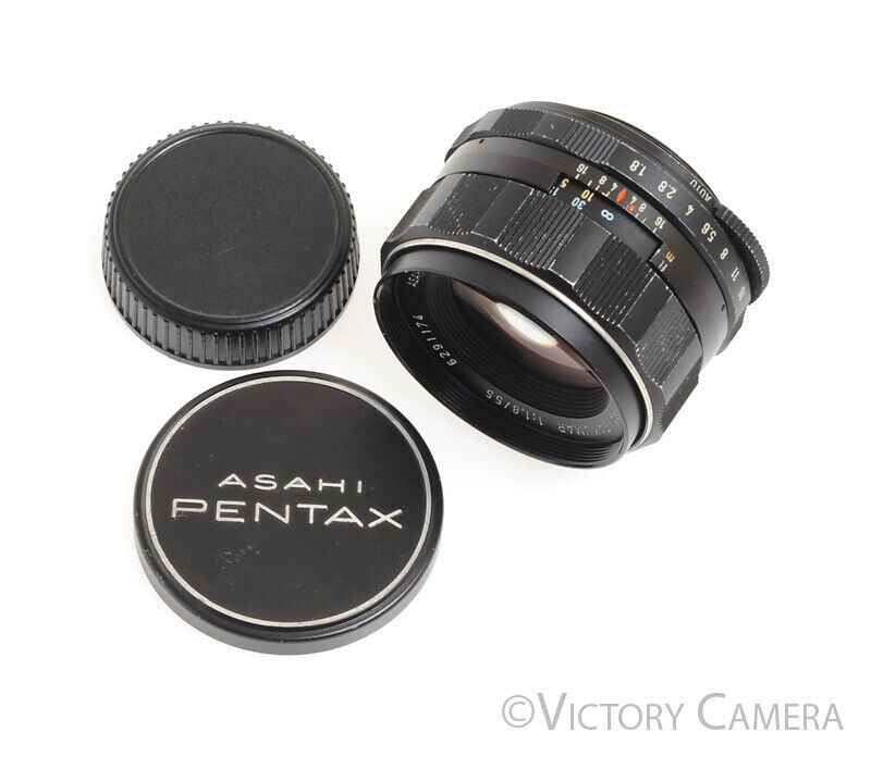Pentax Super Takumar 55mm F1.8 M42 Screw Mount Standard Prime Lens -Clean- - Victory Camera