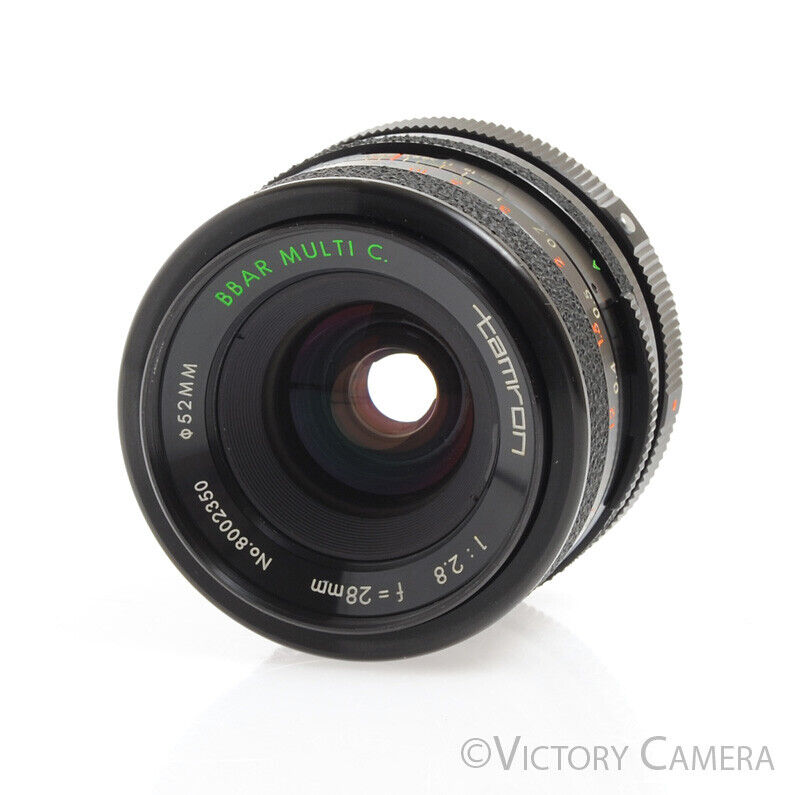 Tamron 28mm f2.8 BBAR Multi Coated Wide Angle Lens for Konica AR Mount - Victory Camera