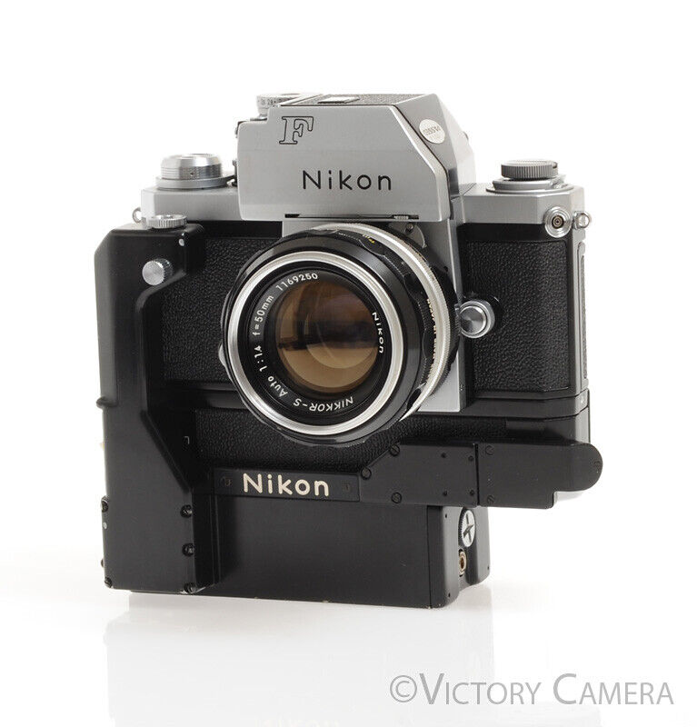 Nikon F Chrome Photomic FTN w/ F-36 Motordrive & 50mm f1.4 Lens -Very Clean- - Victory Camera