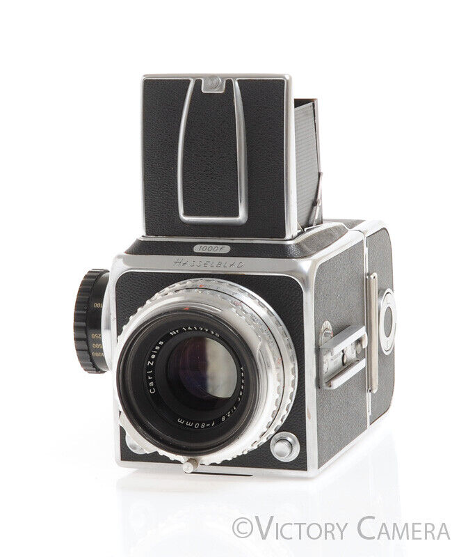 Hasselblad 1000F Early 6x6 Medium Format Camera w/ 80mm f2.8 12 Back -New Seals- - Victory Camera