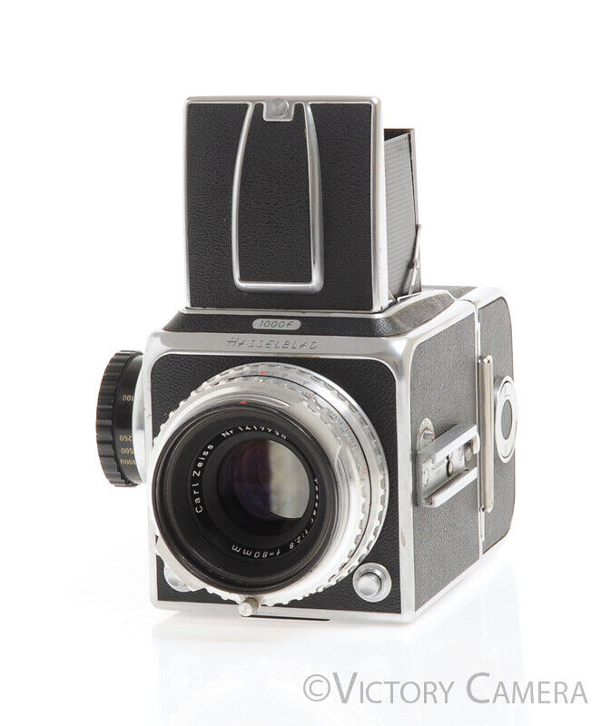 Hasselblad 1000F Early 6x6 Medium Format Camera w/ 80mm f2.8 12 Back -New Seals-