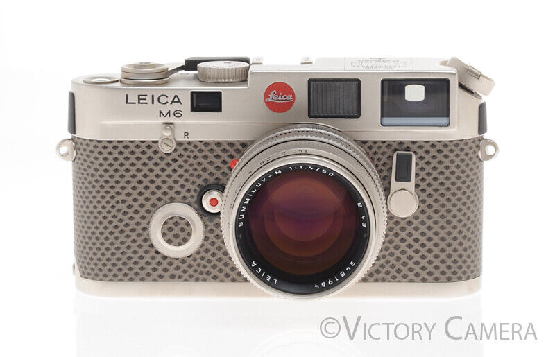 Leica M6 w/ 50mm Summilux 150 Jahre Set Platinum Film Rangefinder Camera -Mint- [MINT] - Victory Camera