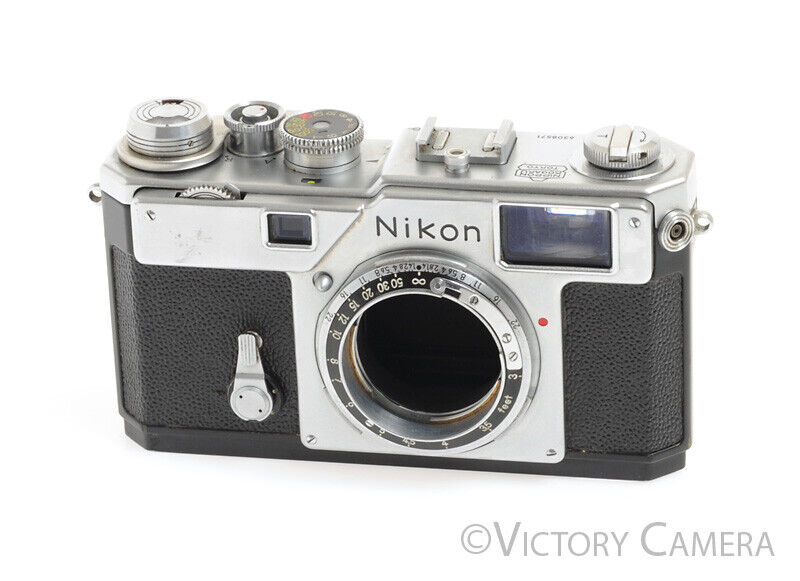 Nikon S3 Chrome 35mm Rangefinder Camera Body (only) -As is, Parts/Repair- - Victory Camera