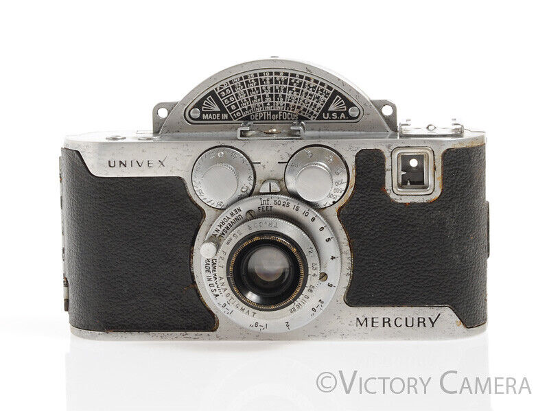 Univex Mercury Rare CC-1500 Chrome 35mm Half-Frame Film Camera w/ Disc Shutter - Victory Camera
