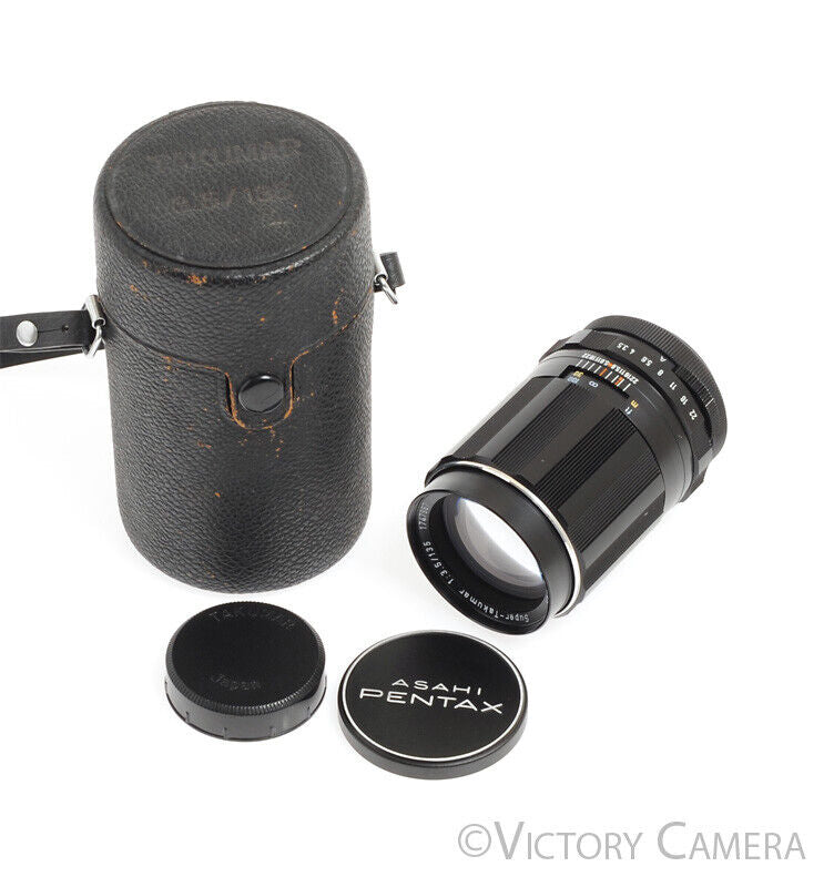 Pentax Super-Takumar 135mm F3.5 M42 Mount Portrait Lens -Clean in Case- - Victory Camera