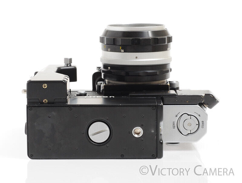 Nikon F Rare Black Photomic FTN w/ F-36 Motordrive &amp; 50mm f1.4 Lens -Very Clean- - Victory Camera