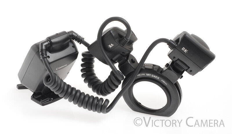 Canon MT-24EX Macro Twin Lite TTL Flash Ring Light Unit -Clean in Case- - Victory Camera