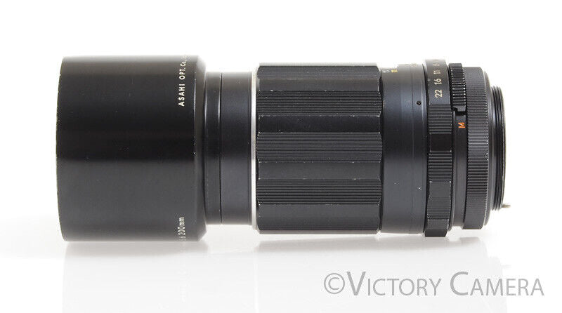 Pentax Super-Takumar 135mm f3.5 m42 Screw Mount Lens w/ Hood -Clean-