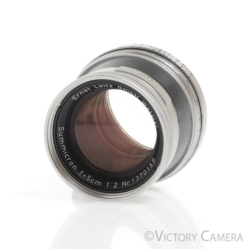 Leica 5cm 50mm f2 Collapsible Summicron LTM Prime Lens with Caps -Very Clean-