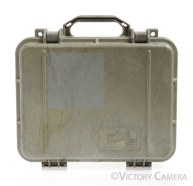 Pelican Peli-Case 13&quot; x 10&quot; x 6&quot; Grey/Green Hard Plastic Camera Case [EXC-] - Victory Camera