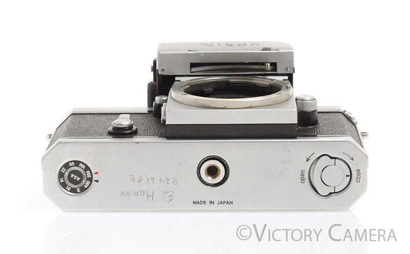 Nikon F Chrome 35mm Film SLR Camera Body -No Meter- - Victory Camera