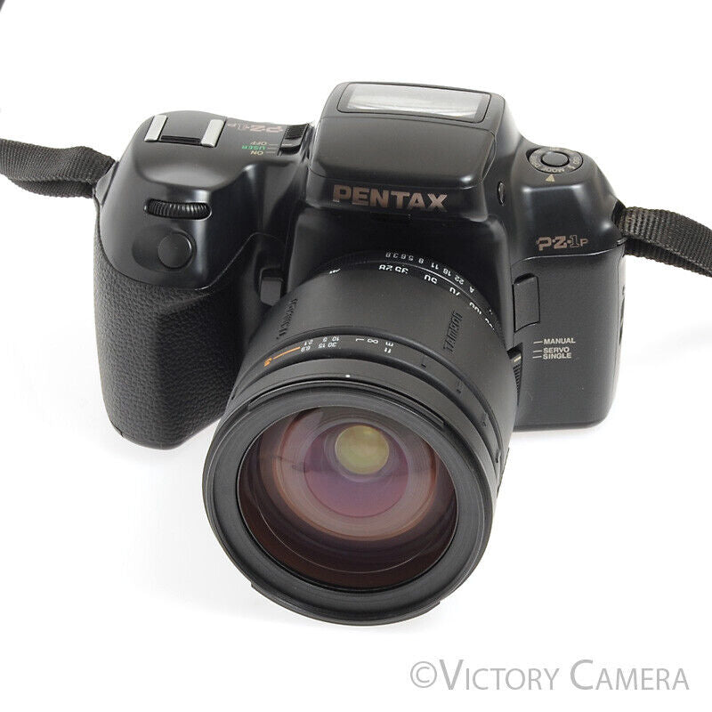 Pentax Pz1p Black Autofocus 35mm Film Camera w/ 28-200mm Zoom Lens -Clean-