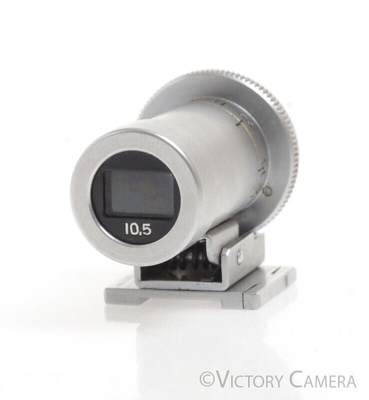 Nikon Nippon Kogaku 10.5cm 105mm Chrome Viewfinder in Case -Light Haze-