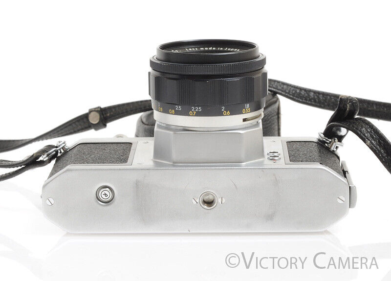 Pentax H1 Chrome 35mm SLR Camera w/ Meter &amp; Takumar 55mm f2.2 lens