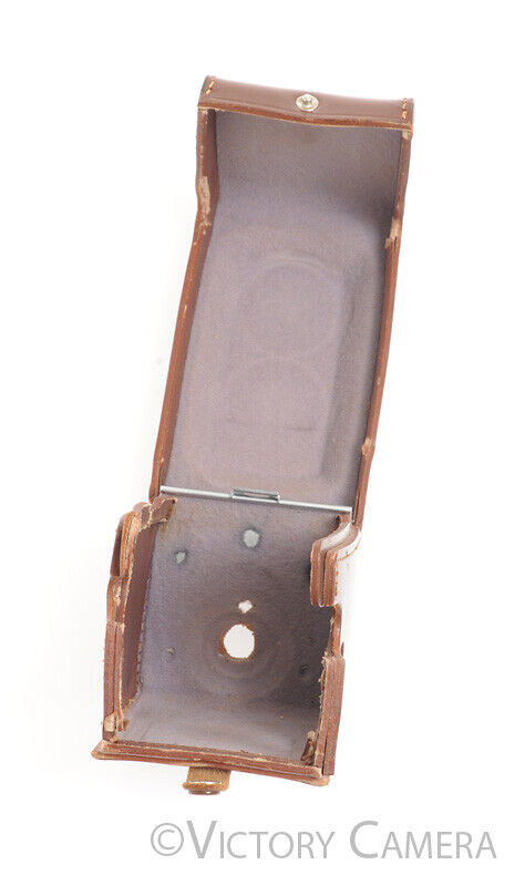 Rare Baby Rollei Brown Leather Ever Ready Case -Cool, Needs Seam Repair-