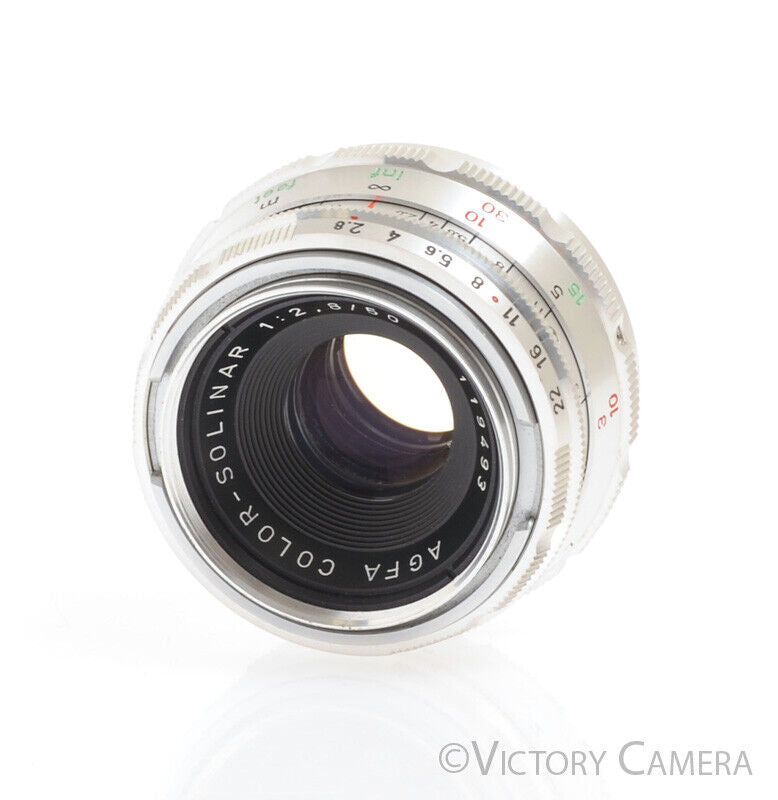 Agfa Color-Solinar 50mm f2.8 Standard Lens for Ambi Silette -Clean in
