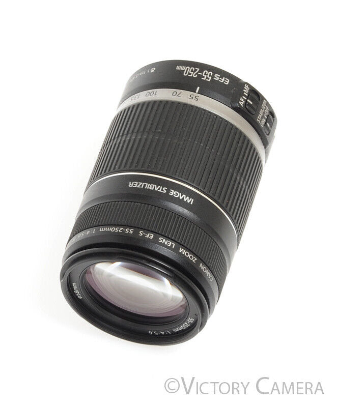 Canon EF-S 55-250mm f4.0-5.6 IS Telephoto Zoom Lens -Clean- - Victory Camera