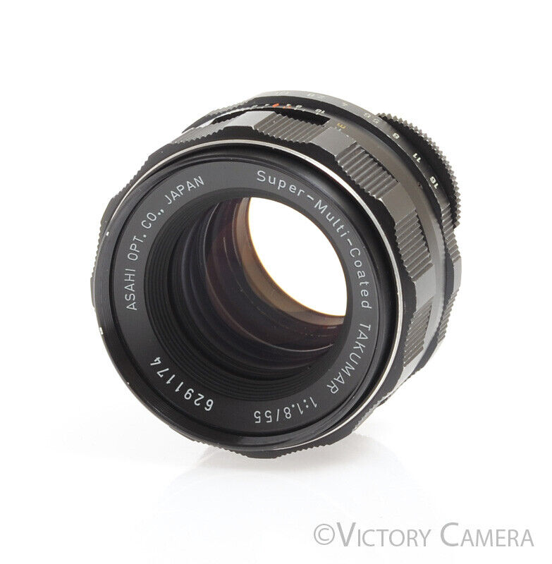 Pentax Super Takumar 55mm F1.8 M42 Screw Mount Standard Prime Lens -Clean- - Victory Camera