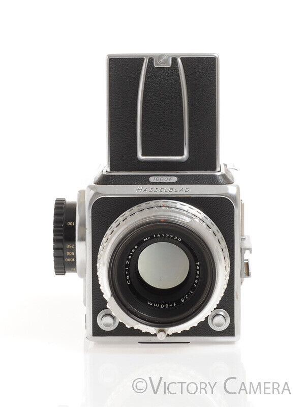 Hasselblad 1000F Early 6x6 Medium Format Camera w/ 80mm f2.8 12 Back -New Seals-