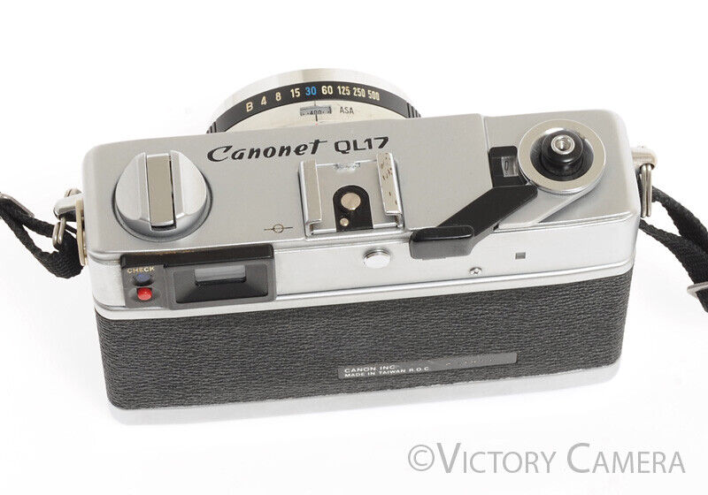 Canonet QL17 QL-17 GIII Chrome 35mm Rangefinder Camera -Clean, New Seals-