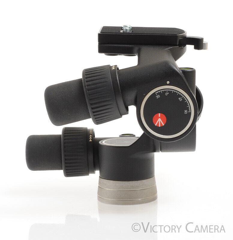 Manfrotto 405 3-Way Tripod Head w/ 410PL QR Quick Release Plate -Nice-