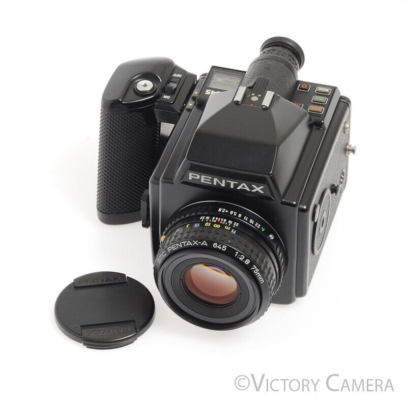 Pentax 645 Camera with 75mm f2.8 Lens 120 Back -Clean- - Victory Camera