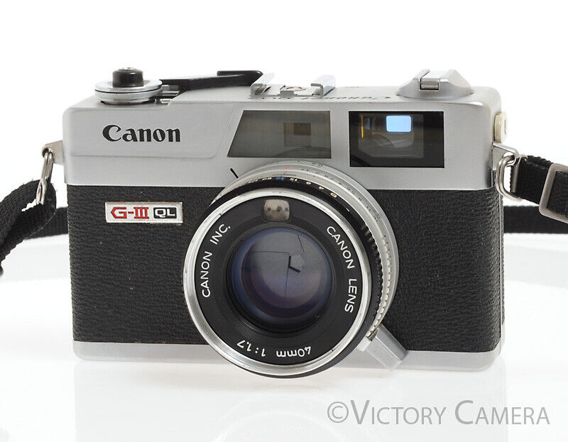 Canonet QL17 QL-17 GIII Chrome 35mm Rangefinder Camera -Clean, New Seals- - Victory Camera
