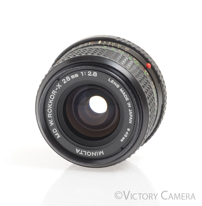 Minolta W.Rokkor-X 28mm f2.8 MD Wide Angle Prime Lens -Clean- - Victory Camera