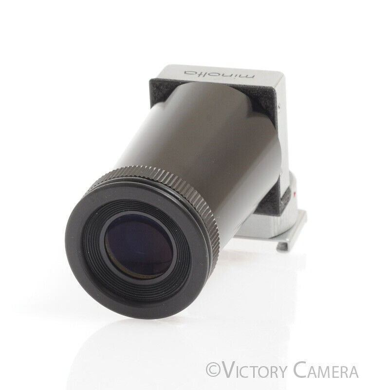 Minolta Chrome and Black Right Angle Finder -Clean-