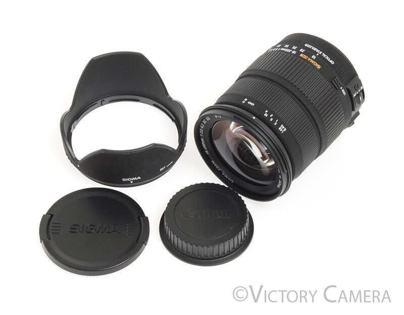 Sigma 18-200mm f3.5-6.3 DC DS Full Frame Zoom Lens for Canon EF -Clean w/ Shade- - Victory Camera