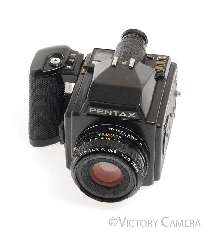 Pentax 645 Medium Format Film Camera w/ 75mm F2.8 Lens 120 Back