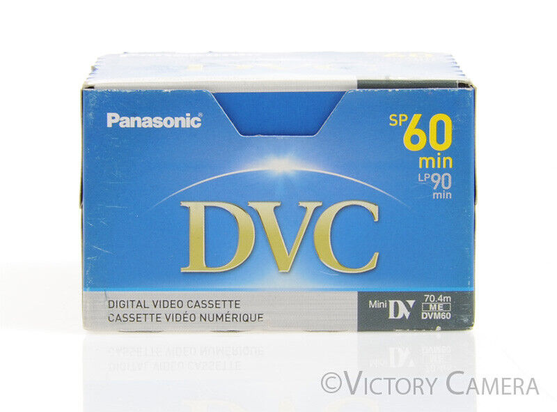 Panasonic DVC 60/90min Mini DV Digital Video Cassete Tape AY-DVM60EJ -5 Pack- - Victory Camera