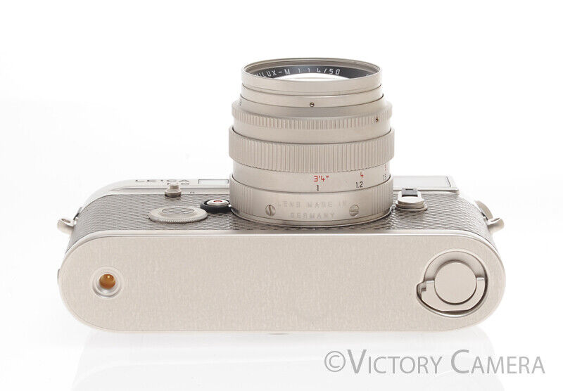 Leica M6 w/ 50mm Summilux 150 Jahre Set Platinum Film Rangefinder Camera -Mint- [MINT] - Victory Camera