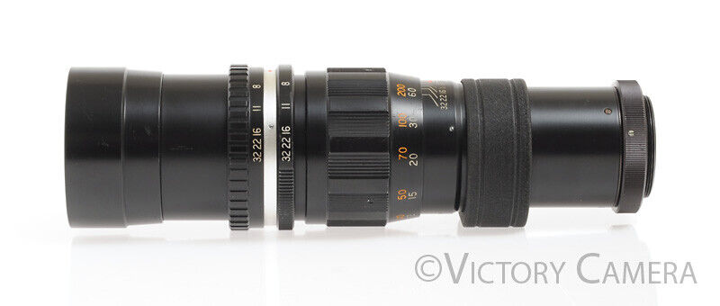 Tele-Lentar 300mm f5.5 Telephoto Lens w/ T Mount for M42 Screw Mount -Clean- - Victory Camera