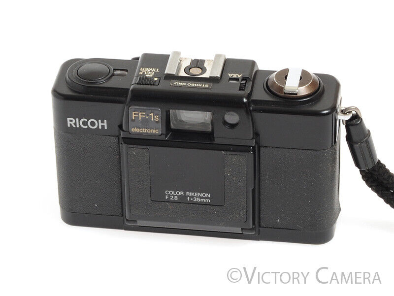 Ricoh FF-1s Black Compact 35mm Camera w/ 35mm f2.8 Lens -As is, Parts/Repair-