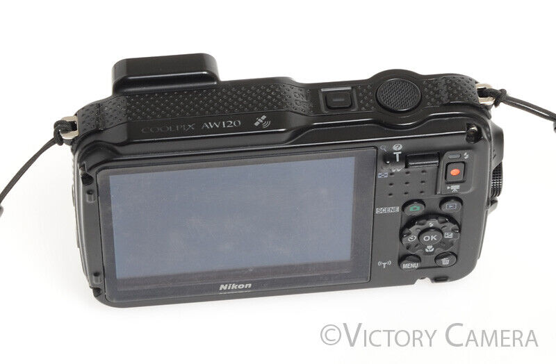 Nikon Coolpix AW120 Black 16.0MP Waterproof / Shockproof Digital Camera -Cool- - Victory Camera