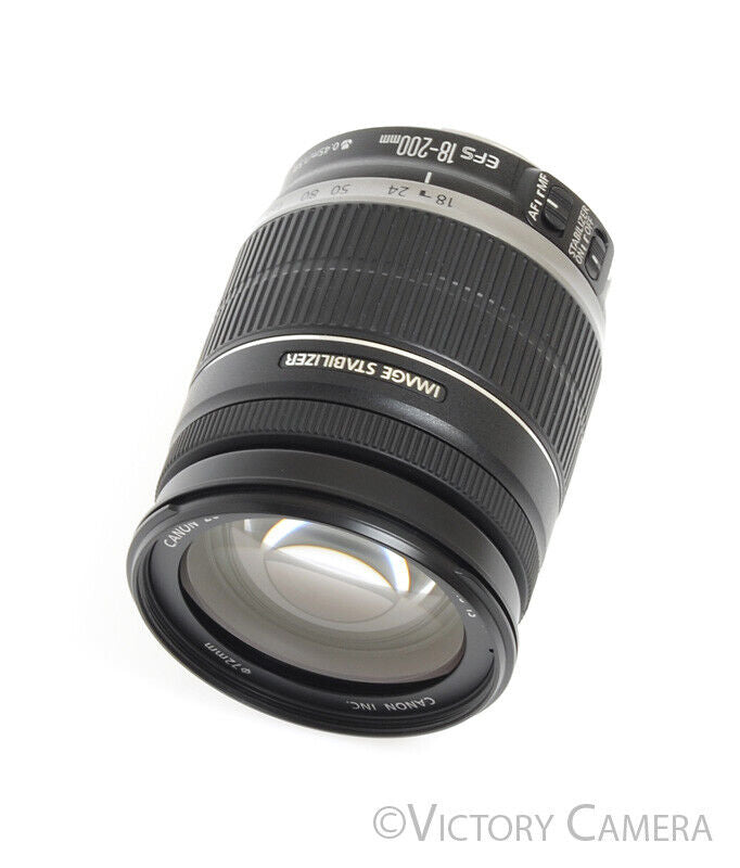 Canon EF-S 18-200mm f3.5-5.6 IS Macro Telephoto Zoom Lens -Clean in Box- - Victory Camera