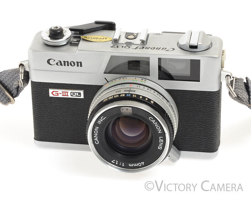 Canonet QL17 QL-17 GIII 35mm Rangefinder Camera w/ 40mm f1.7 Lens -New Seals- - Victory Camera